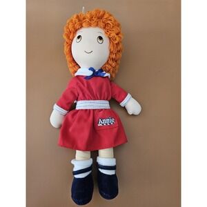 Vintage 1982 Applause Annie 13" Rag Doll Orphan Plush Yarn Hair Painted Face NOS